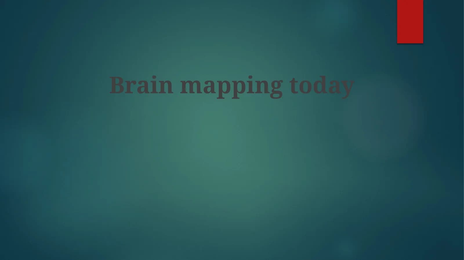 Brain mapping today