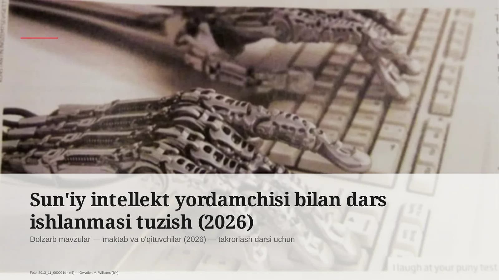 Sun'iy intellekt yordamchisi bilan dars ishlanmasi tuzish (2026)