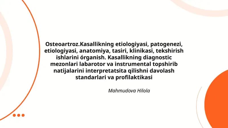Osteoartroz