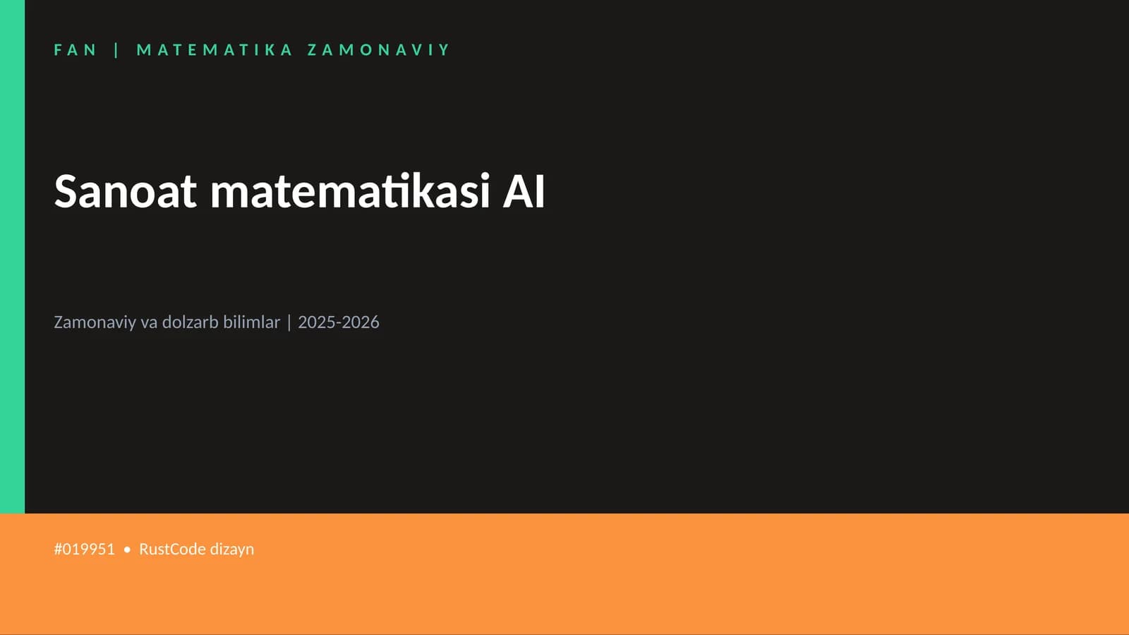 Sanoat matematikasi AI