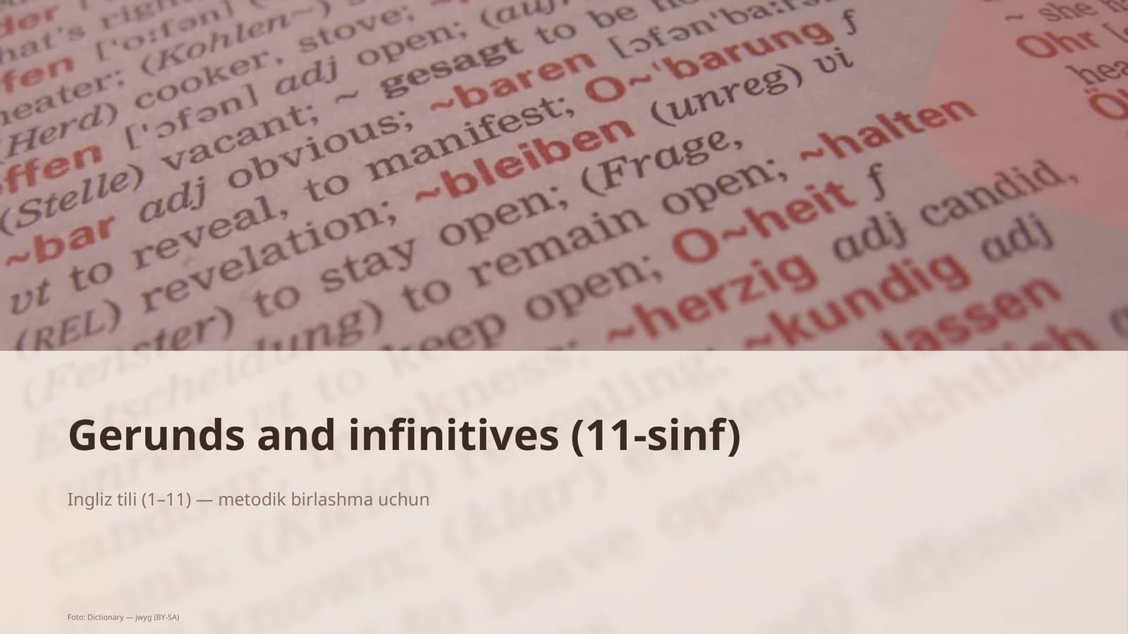 Gerunds and Infinitives (11-sinf)