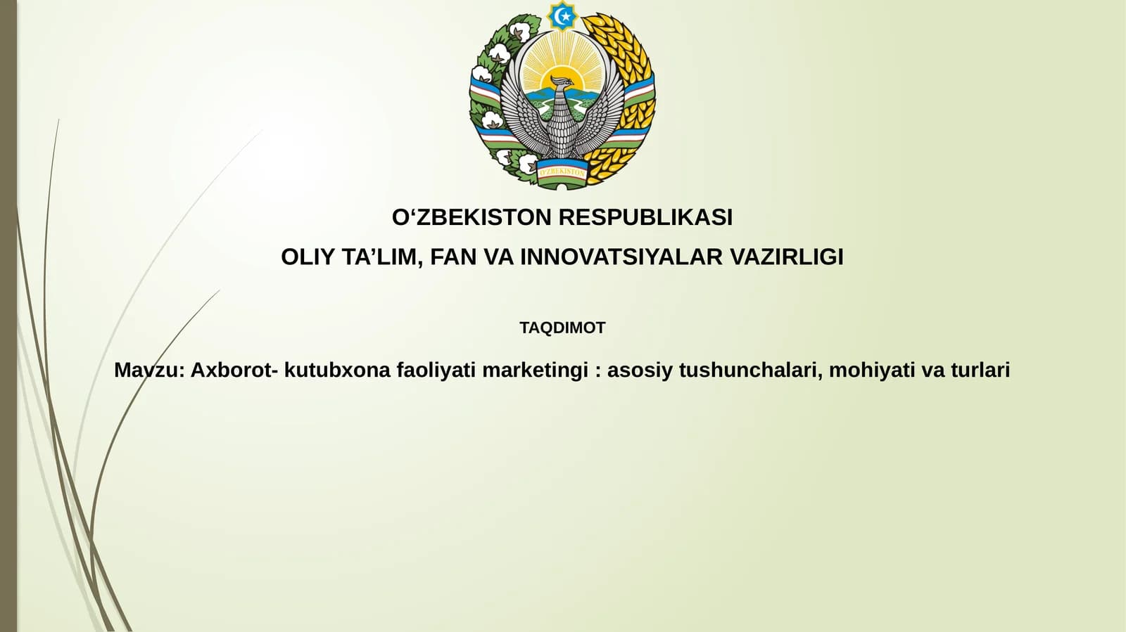 Axborot-kutubxona faoliyati marketingi: asosiy tushunchalari, mohiyati va turlari