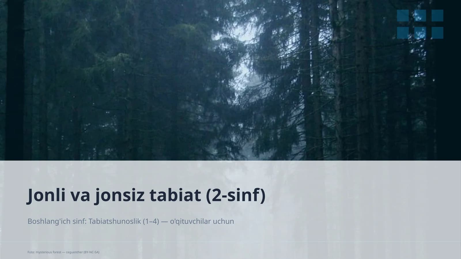 Jonli va jonsiz tabiat (2-sinf)