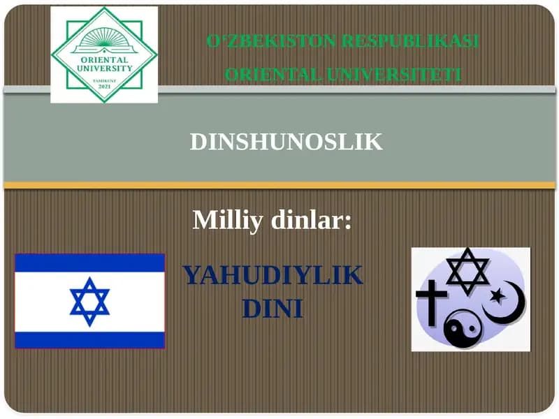 YAHUDIYLIK DINI