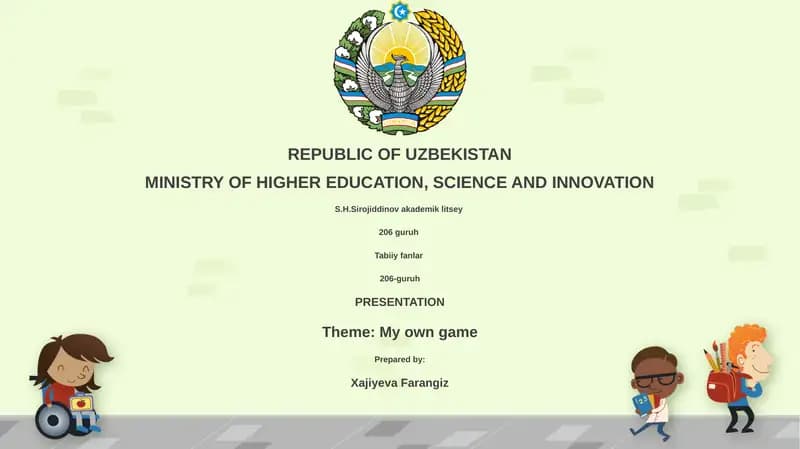 My own game