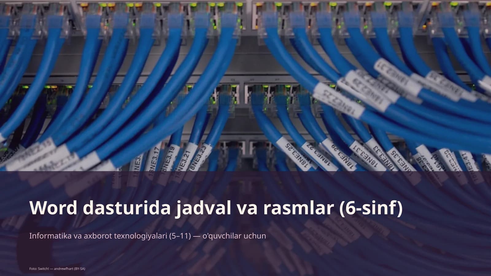 Word dasturida jadval va rasmlar (6-sinf)