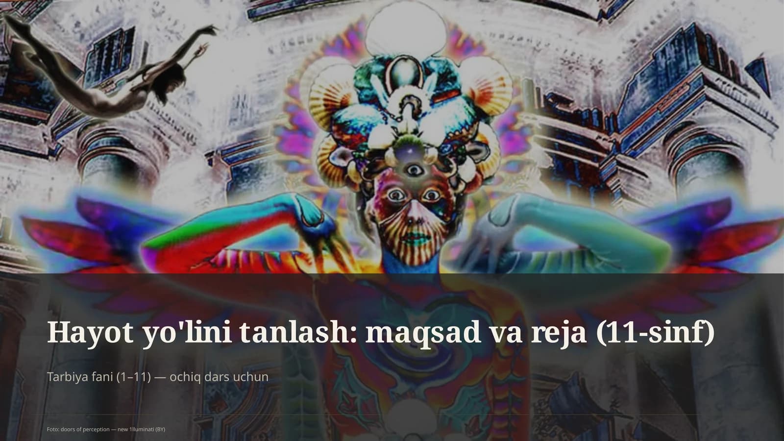 Hayot yo'lini tanlash: maqsad va reja (11-sinf)