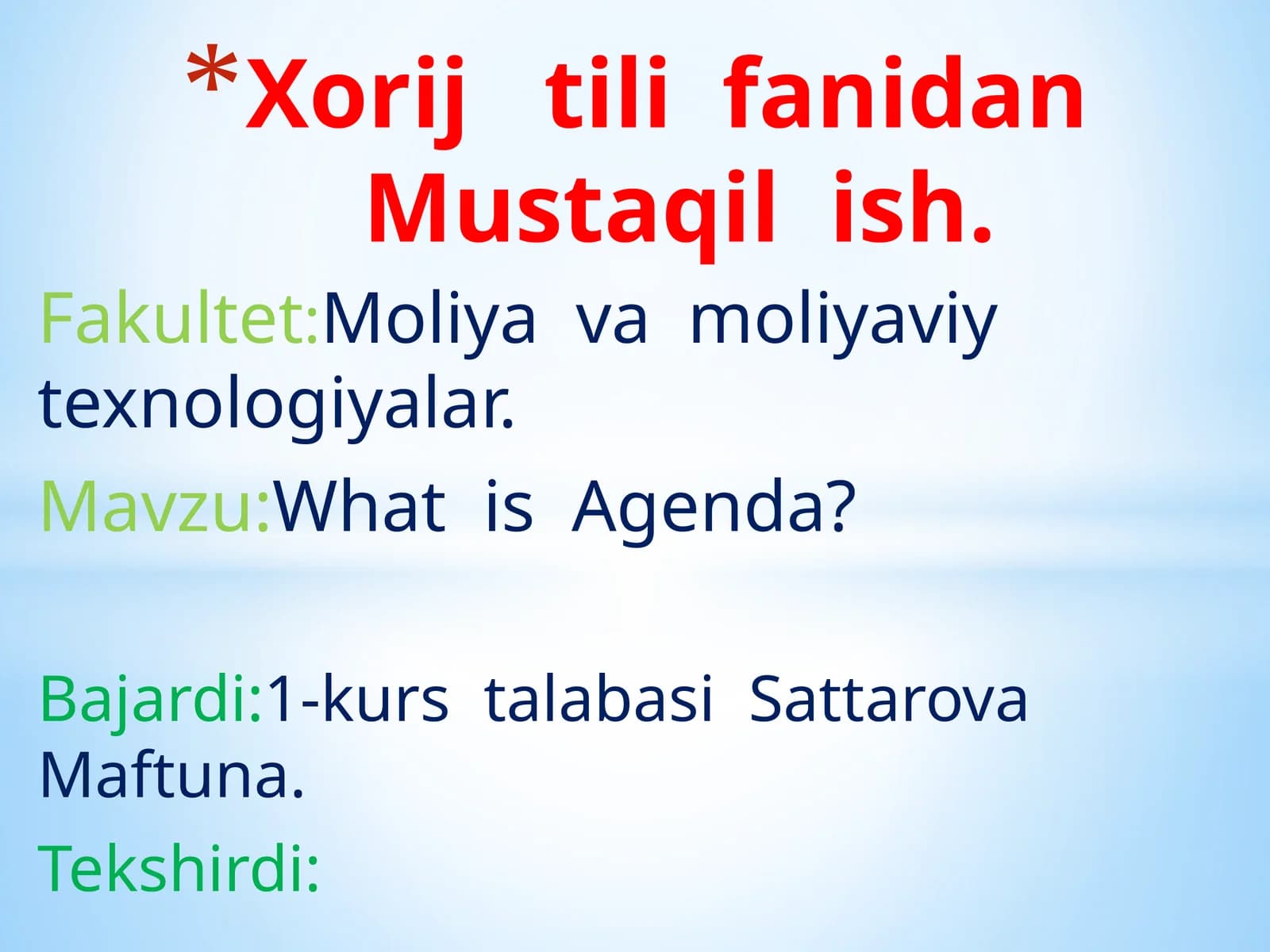 What is Agenda?