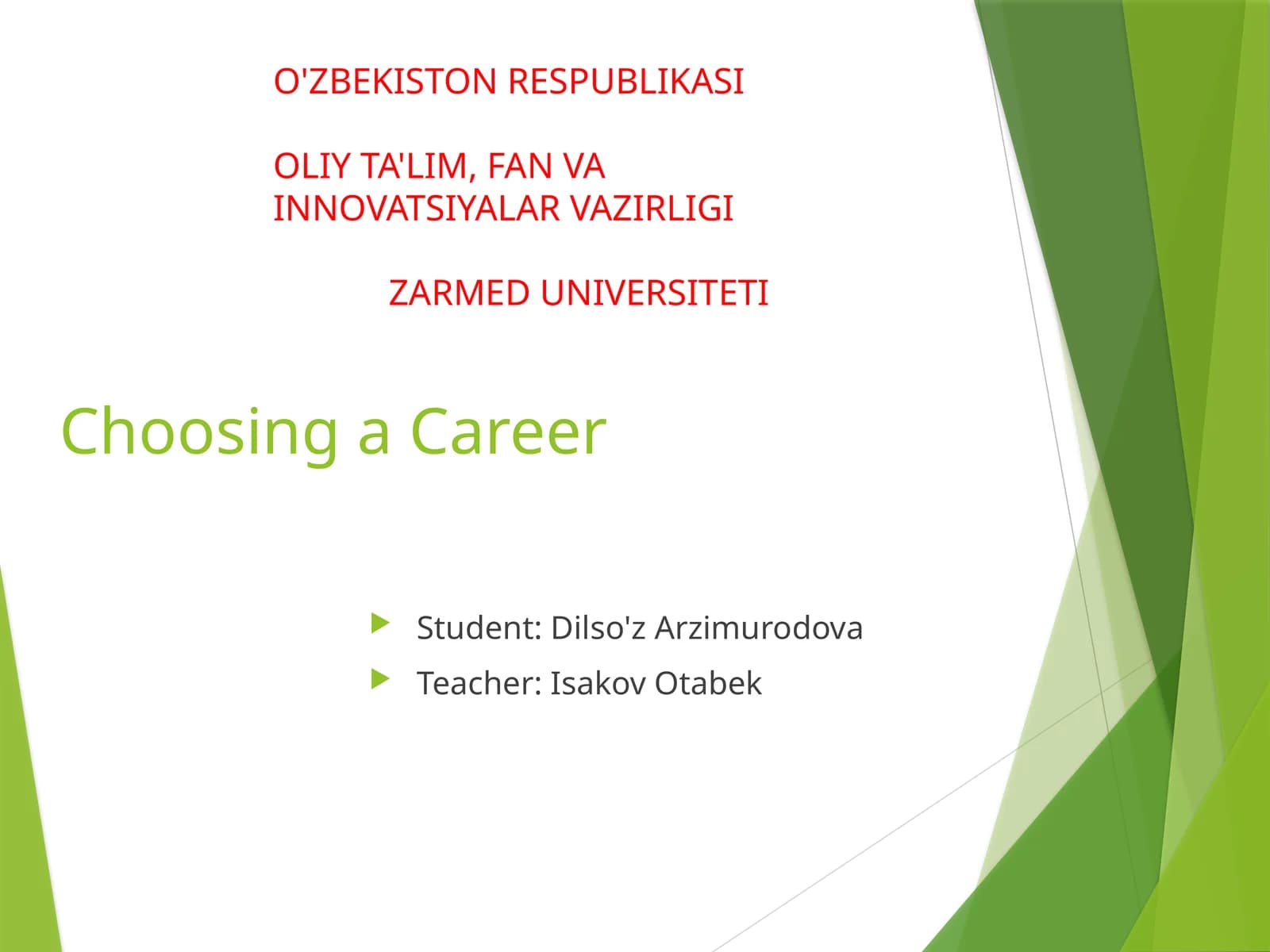 Career Planning