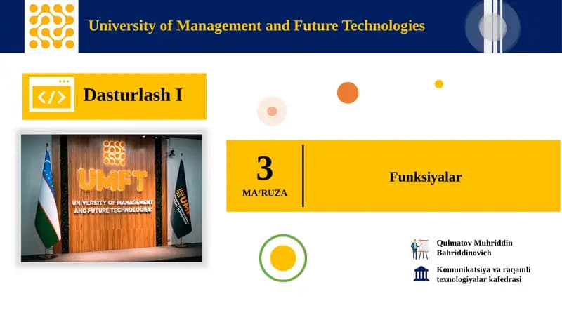 University of Management and Future Technologies