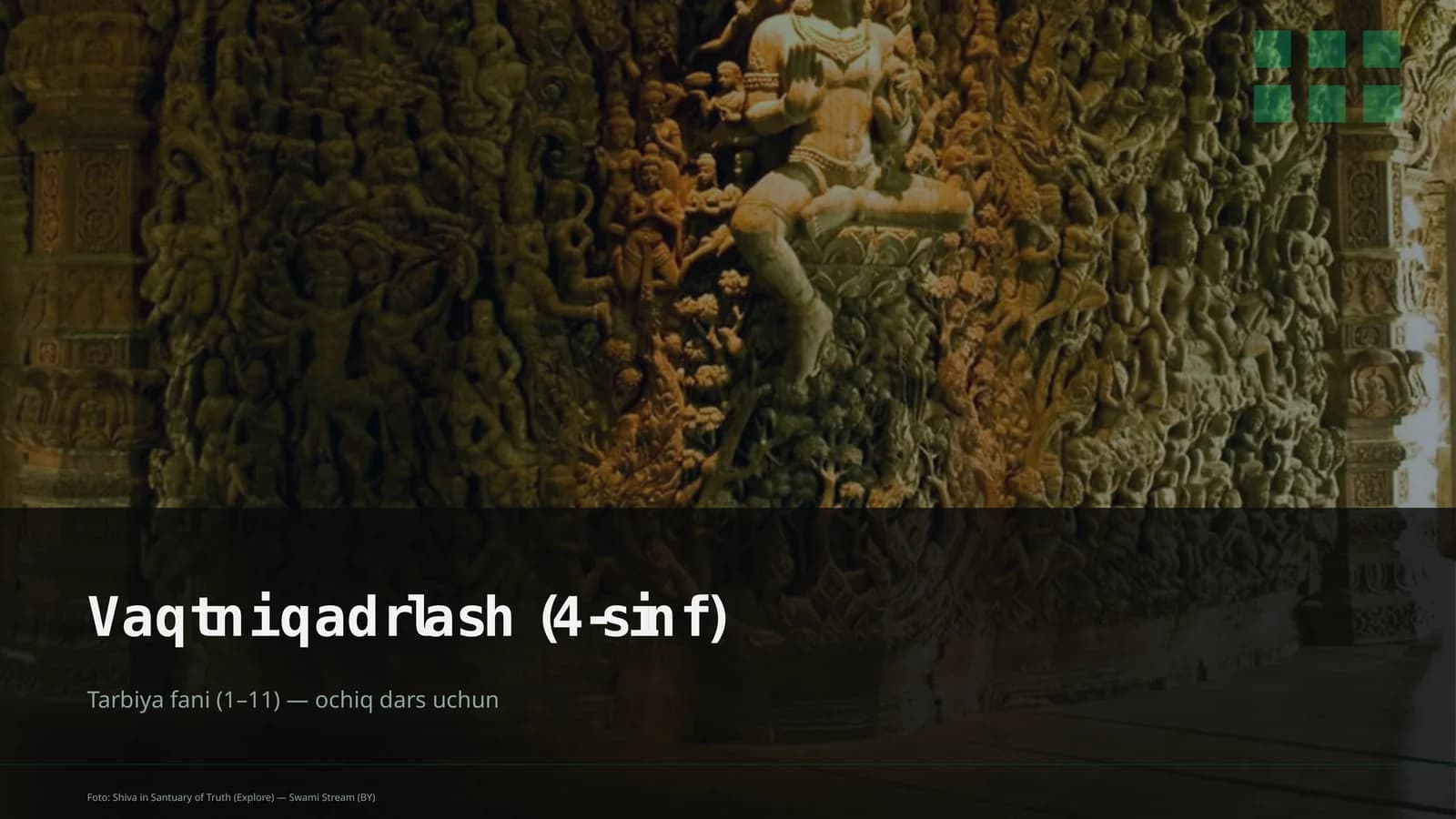 Vaqtni qadrlash (4-sinf)