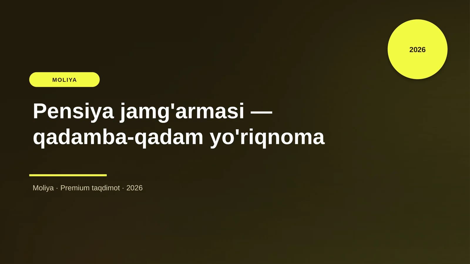 Pensiya jamg'armasi — qadamba-qadam yo'riqnoma