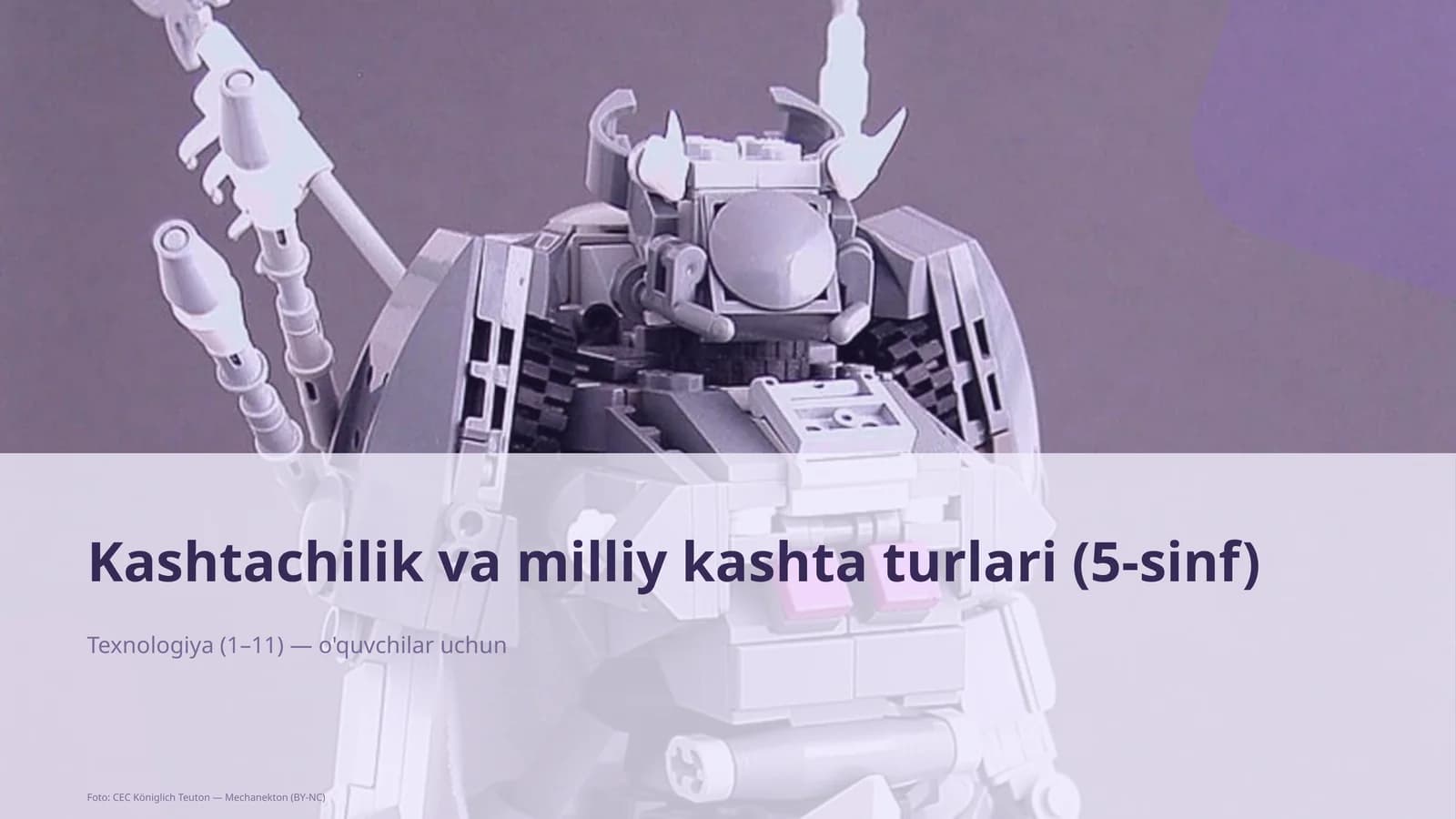 Kashtachilik va milliy kashta turlari (5-sinf)