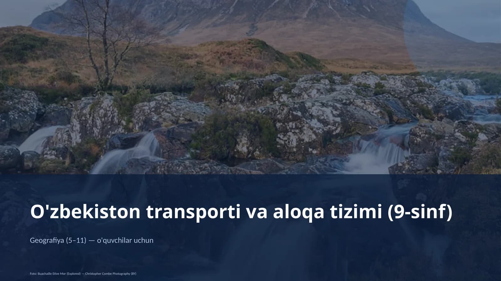O'zbekiston transporti va aloqa tizimi (9-sinf)