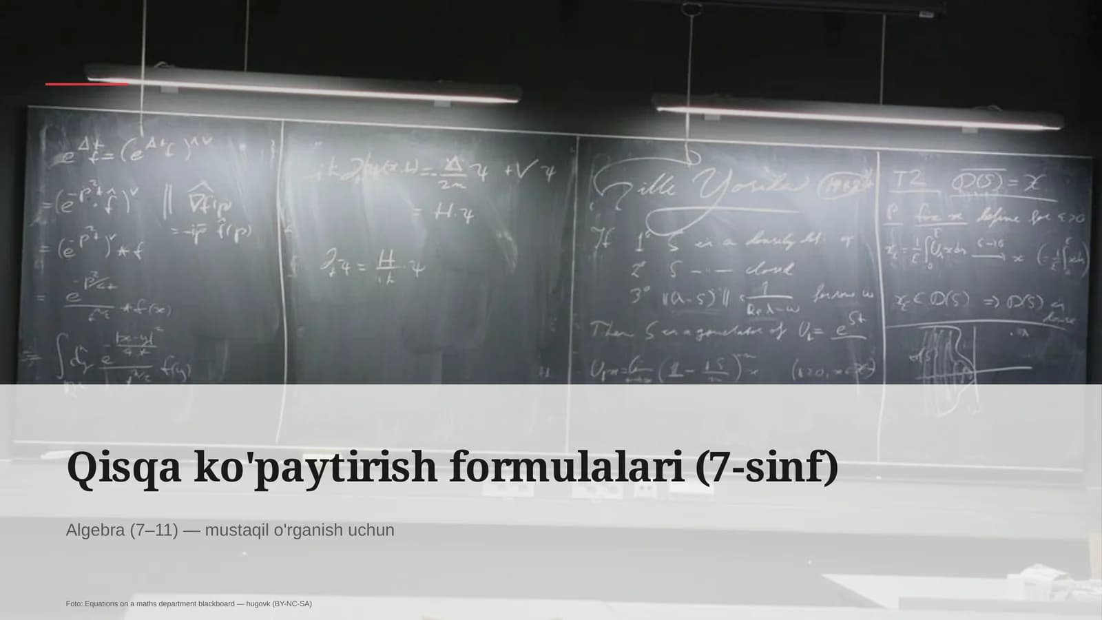 Qisqa ko'paytirish formulalari (7-sinf)