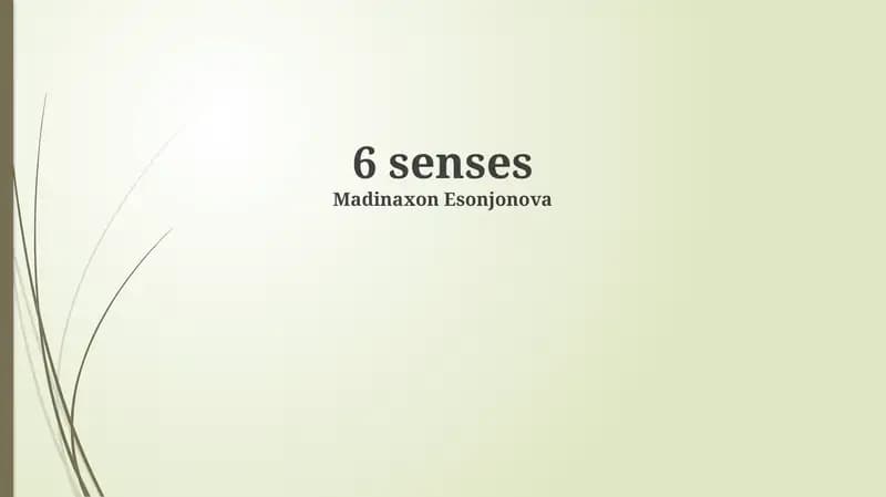 6 senses