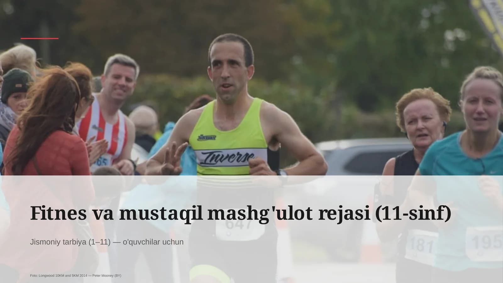 Fitnes va mustaqil mashg'ulot rejasi (11-sinf)
