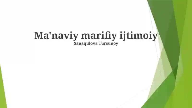 Ma'naviy-axloqiy tarbiya