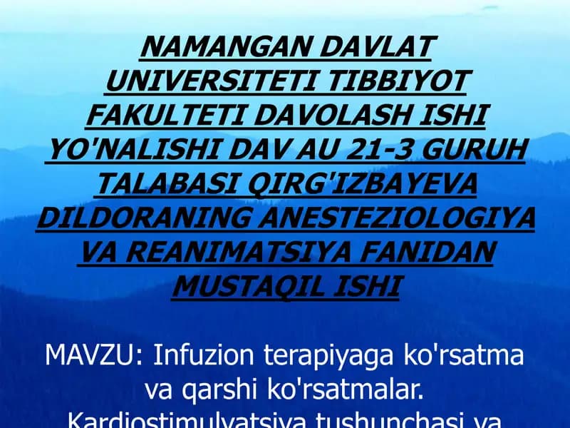 Infuzion terapiya