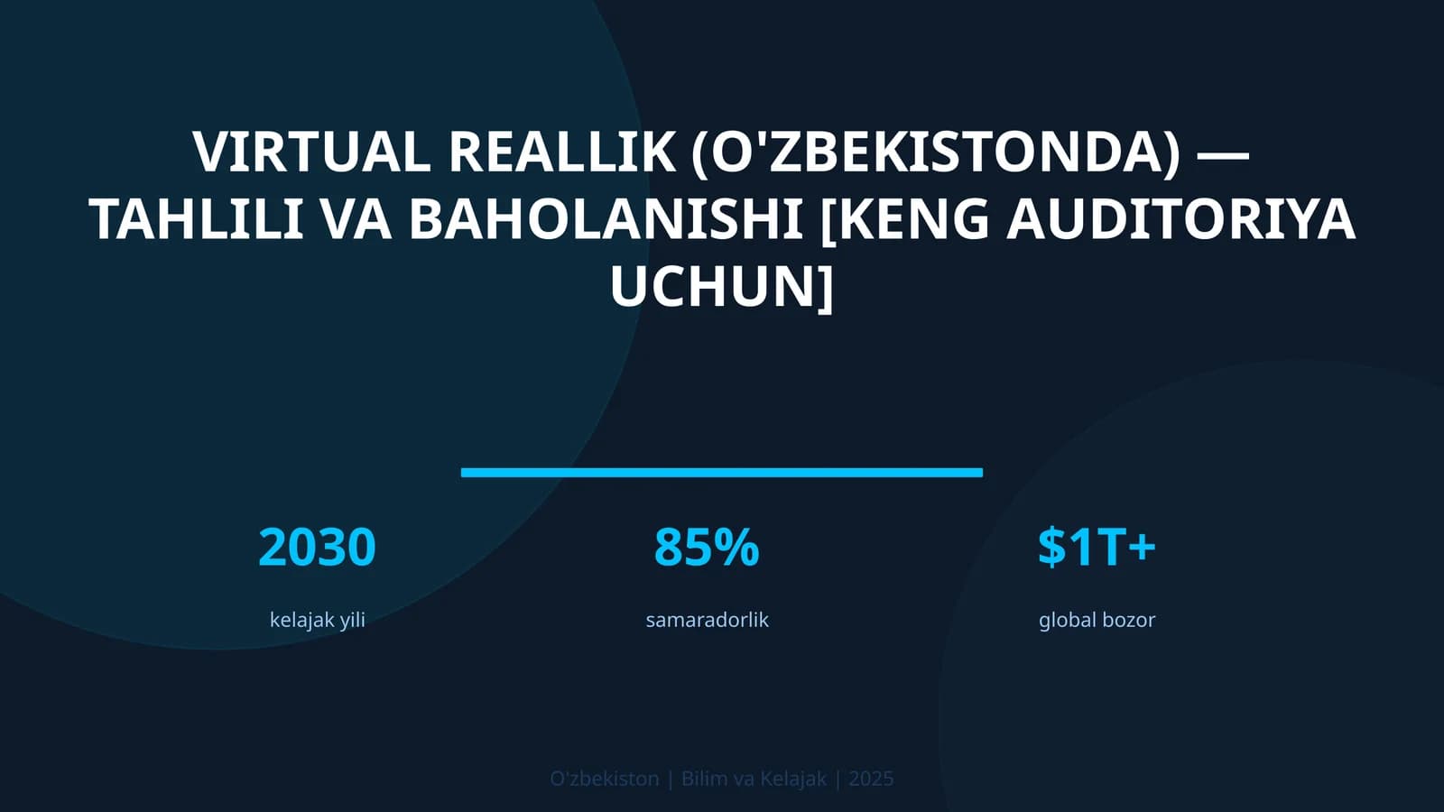 Virtual reallik (O'zbekistonda) — tahlili va baholanishi [keng auditoriya uchun]