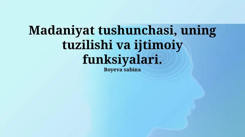 Madaniyat tuzilmasi