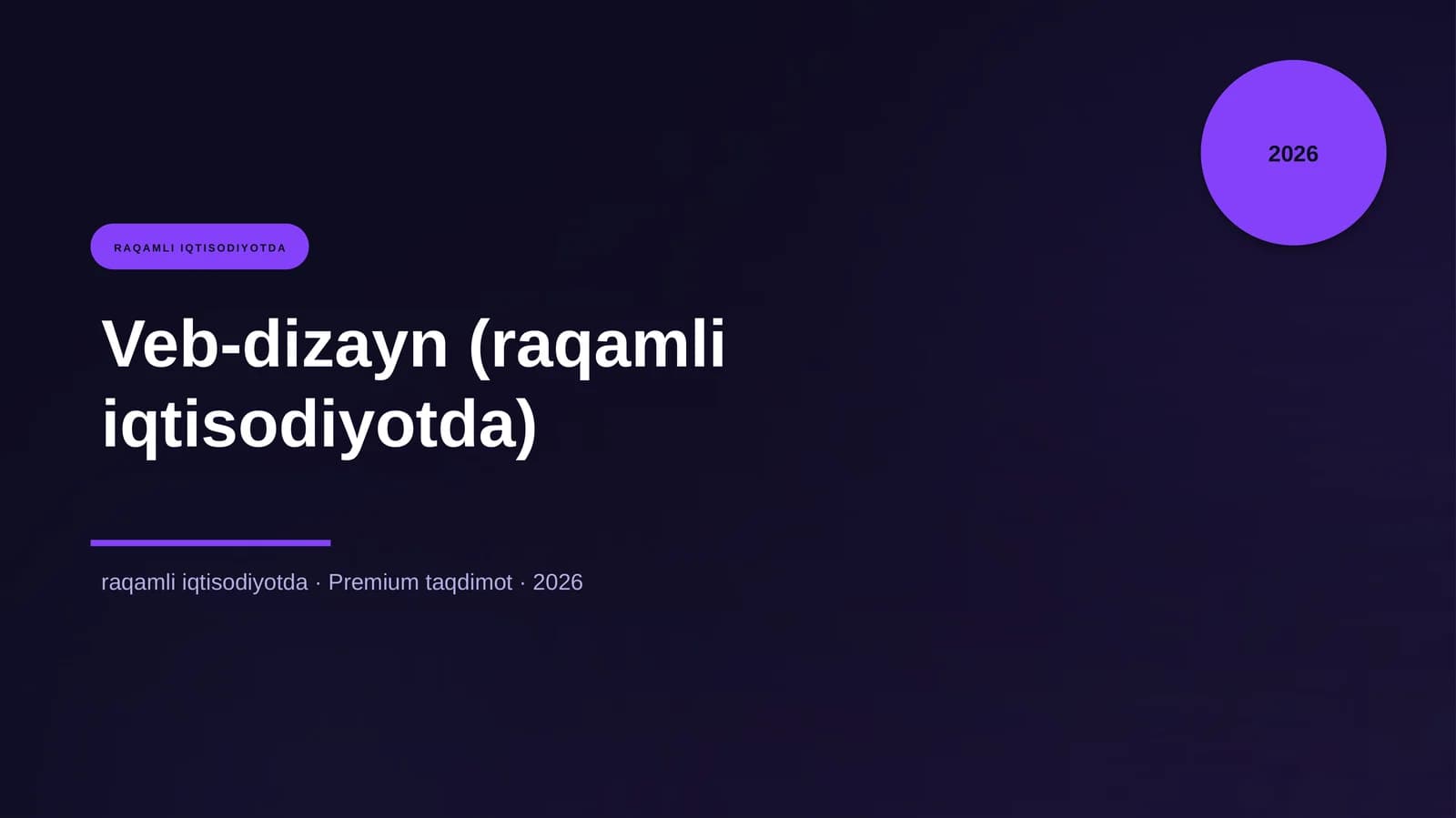 Veb-dizayn (raqamli iqtisodiyotda)