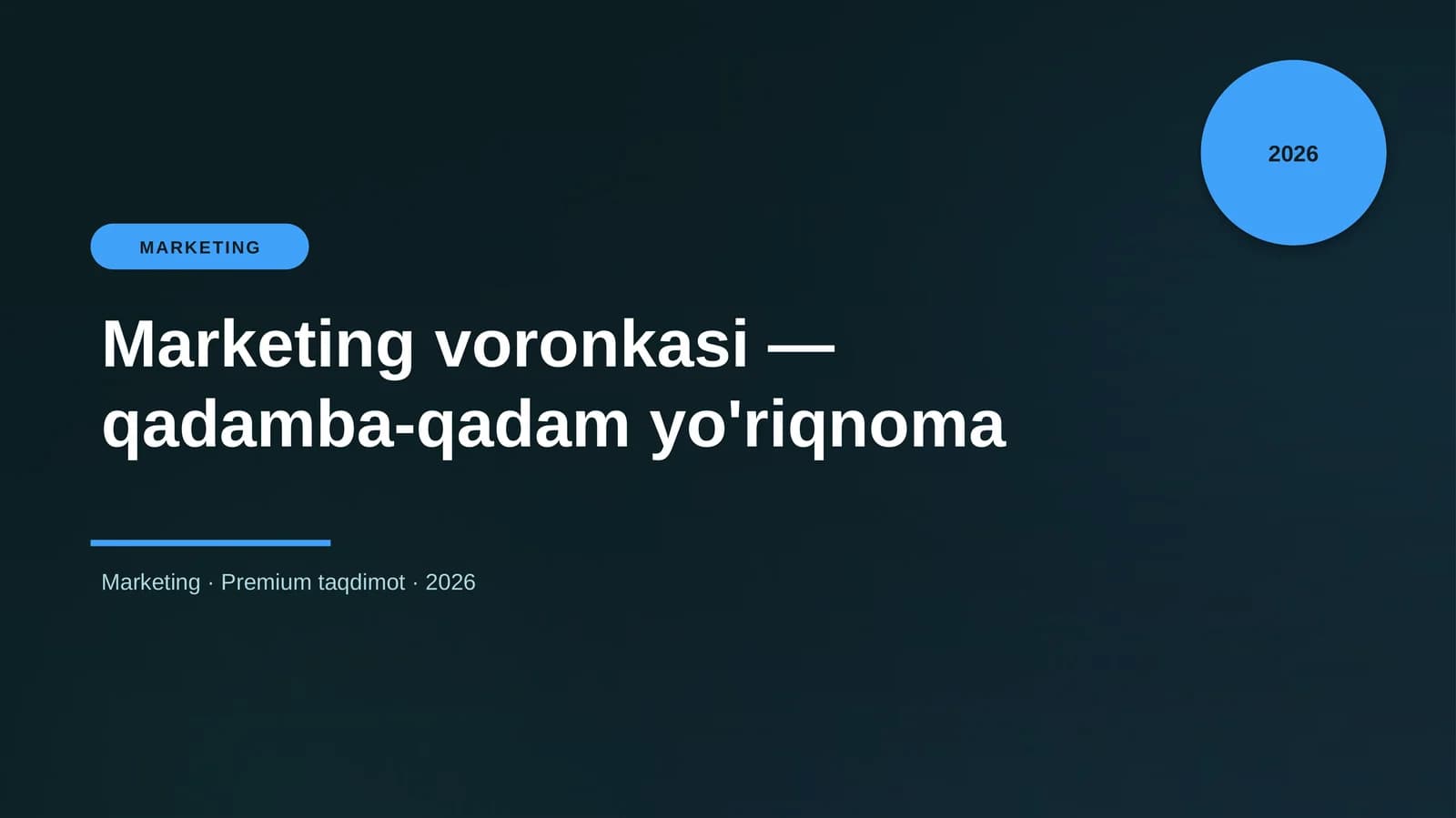Marketing voronkasi — qadamba-qadam yo'riqnoma