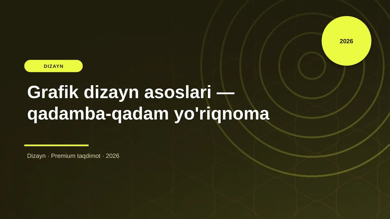 Grafik dizayn asoslari — qadamba-qadam yo'riqnoma