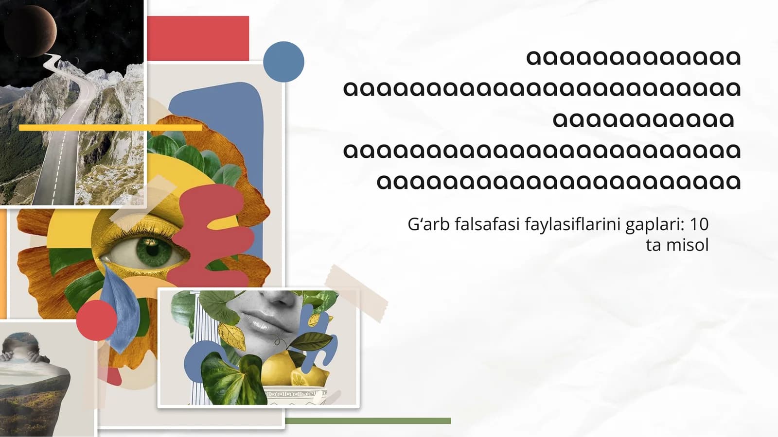 Gʻarb falsafasi faylasiflarini gaplari: 10 ta misol
