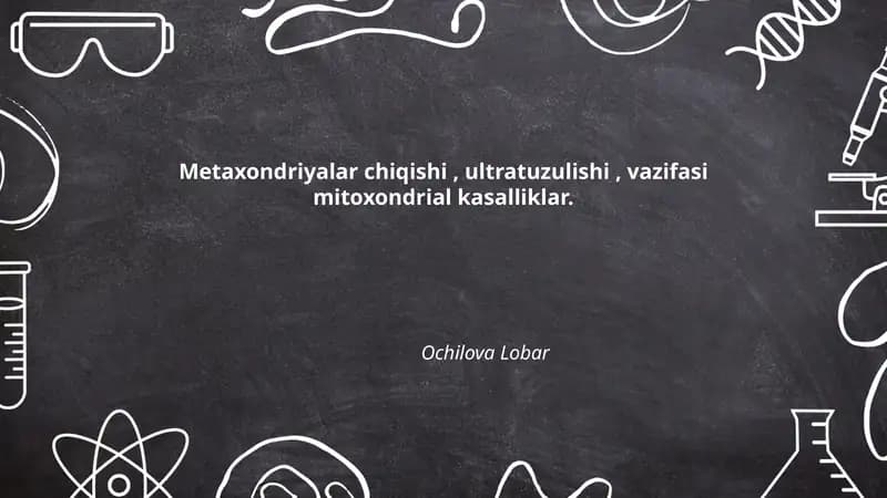 Mitoxondriyalar chiqishi