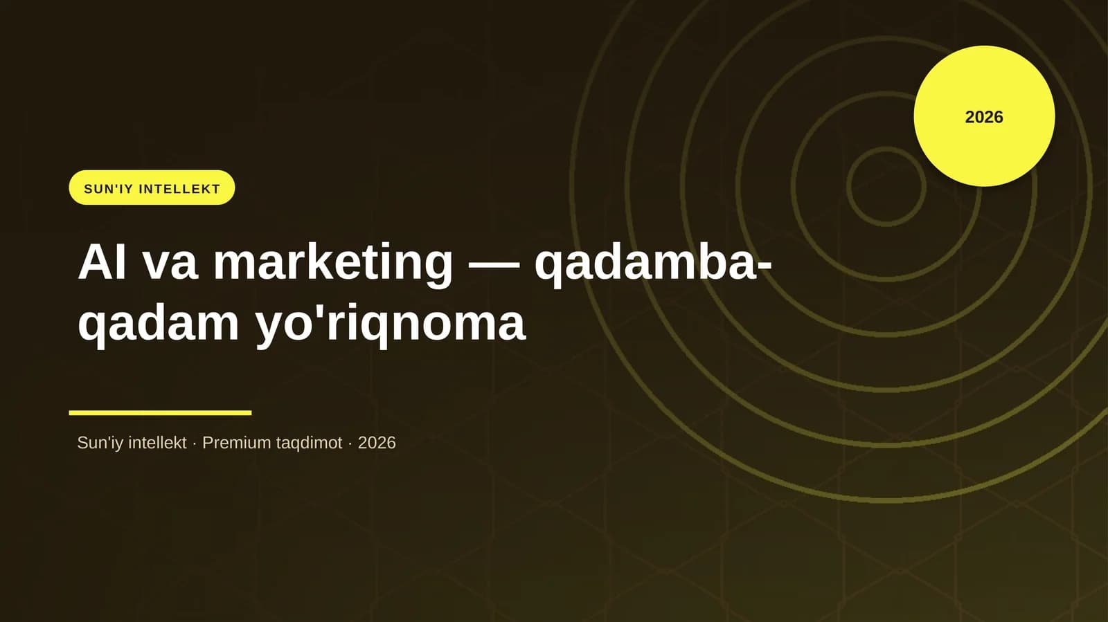 AI va marketing — qadamba-qadam yo'riqnoma