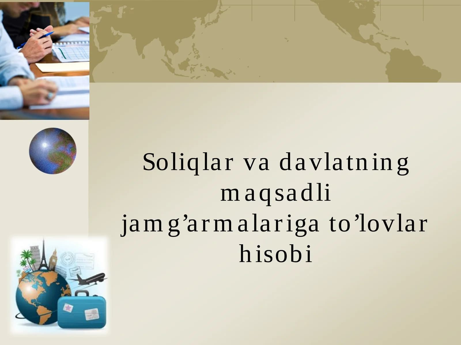 Soliqlar va davlatning maqsadli jamg’armalari gato’lovlar hisobi