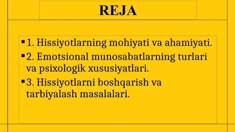 Hissiyotlar emotsional munosabatlar sifatida