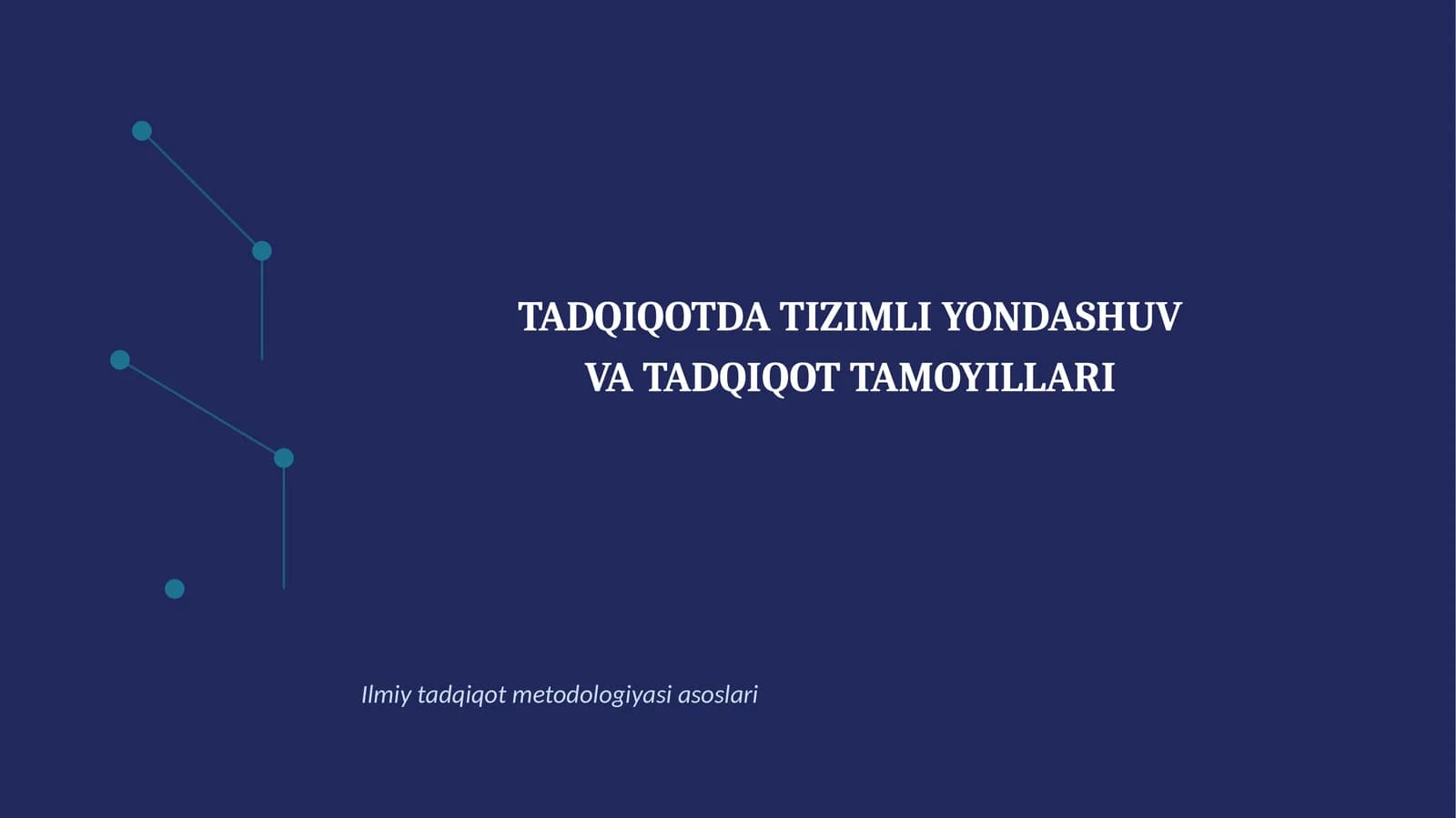 Ilmiy Tadqiqot va Metodologiya Tushunchasi