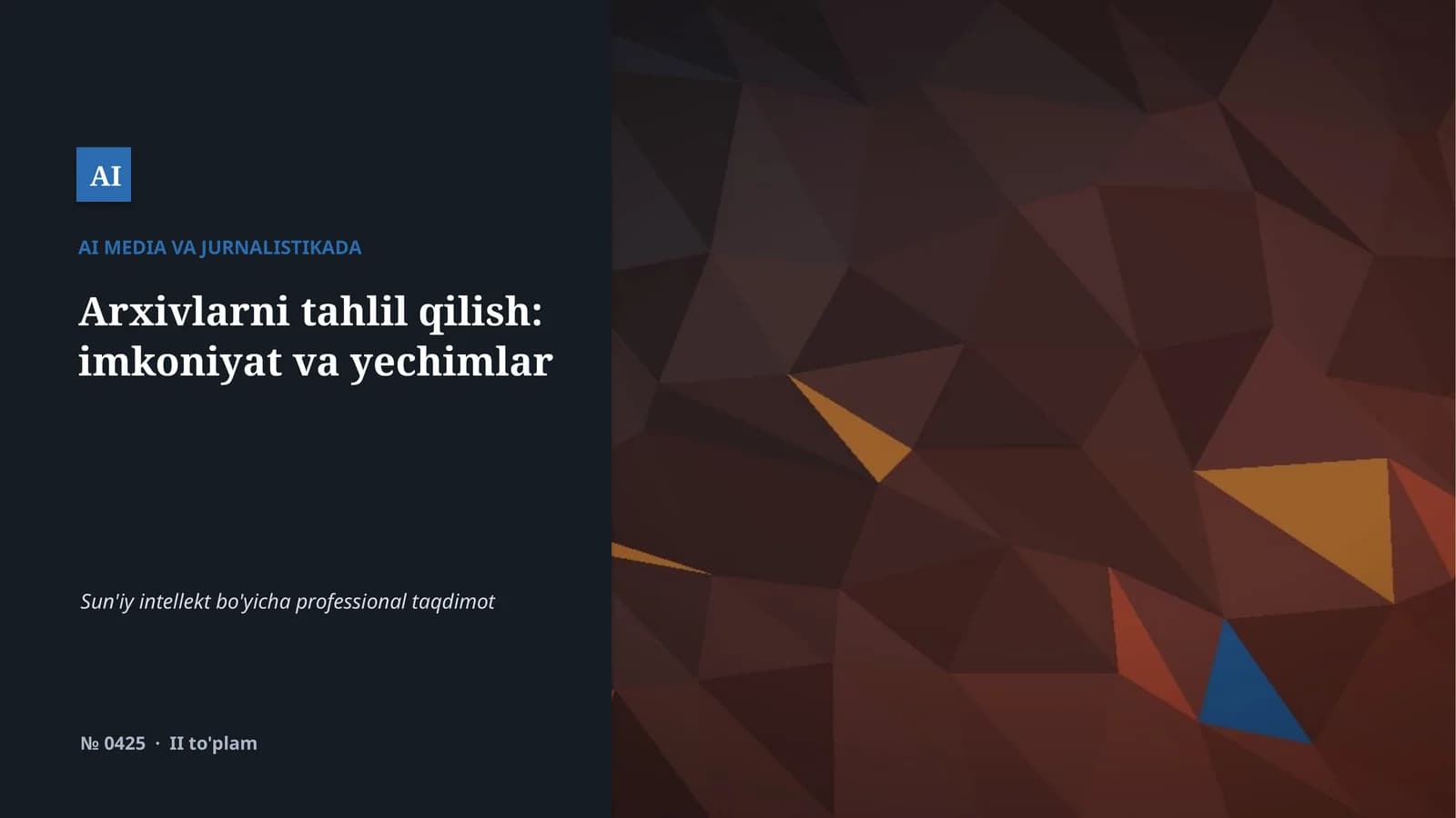 AI MEDIA VA JURNALISTIKADA