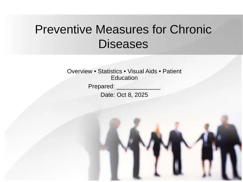 Preventive Measures for Chronic Diseases
