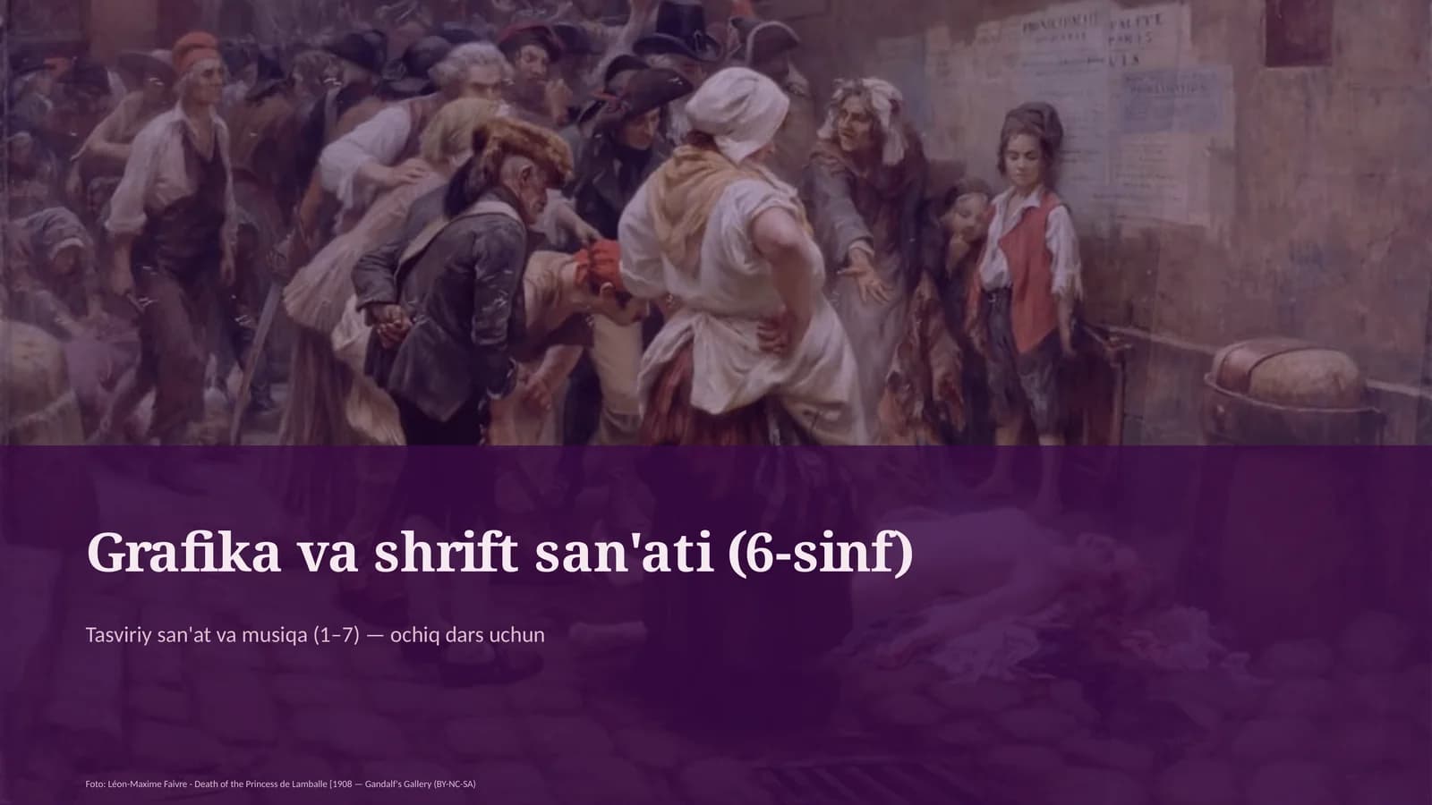 Grafika va shrift san'ati (6-sinf)