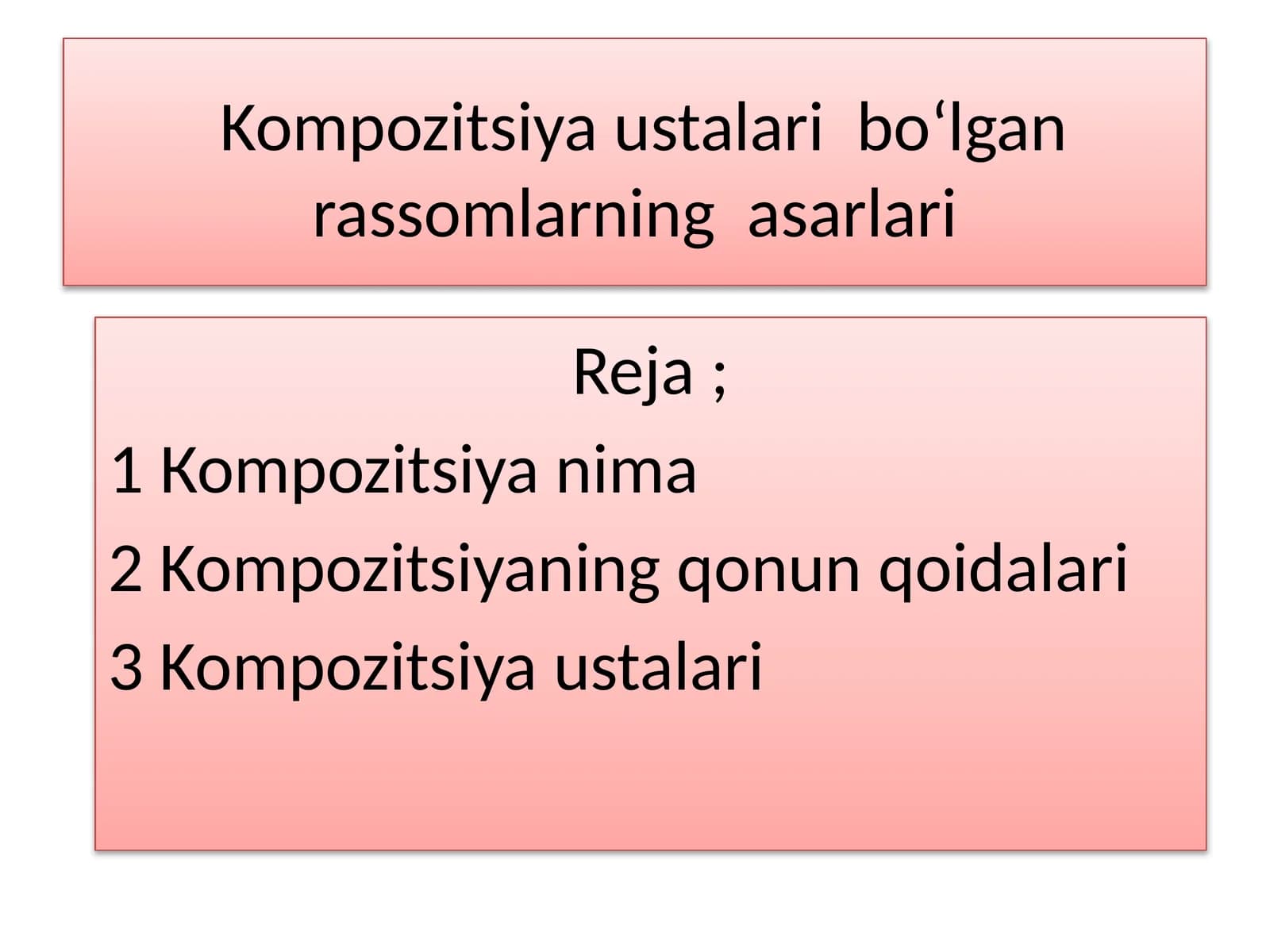 Kompozitsiya ustalari va ularning mashhur asarlari – Tayyor taqdimot (PowerPoint)
