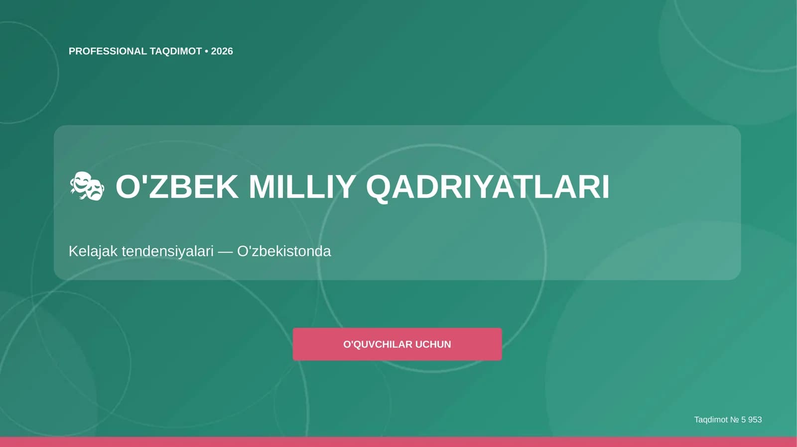 O'zbek Milliy Qadriyatlari Kelajak Tendensiyalari