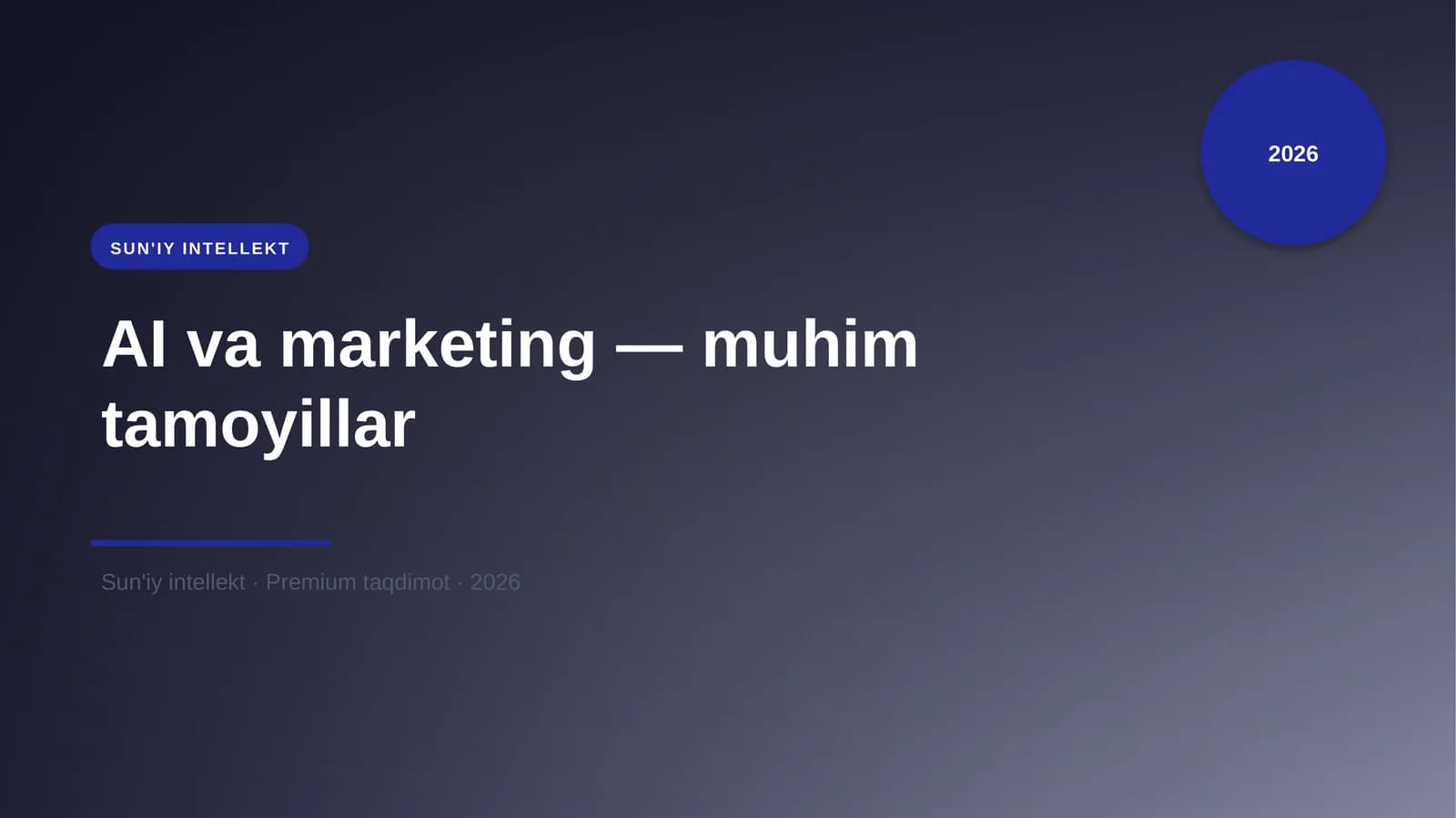 AI va marketing — muhim tamoyillar