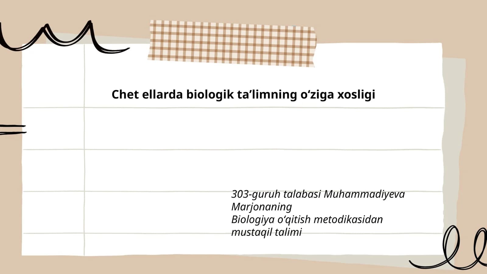 Biologiya oʻqitish metodikasi