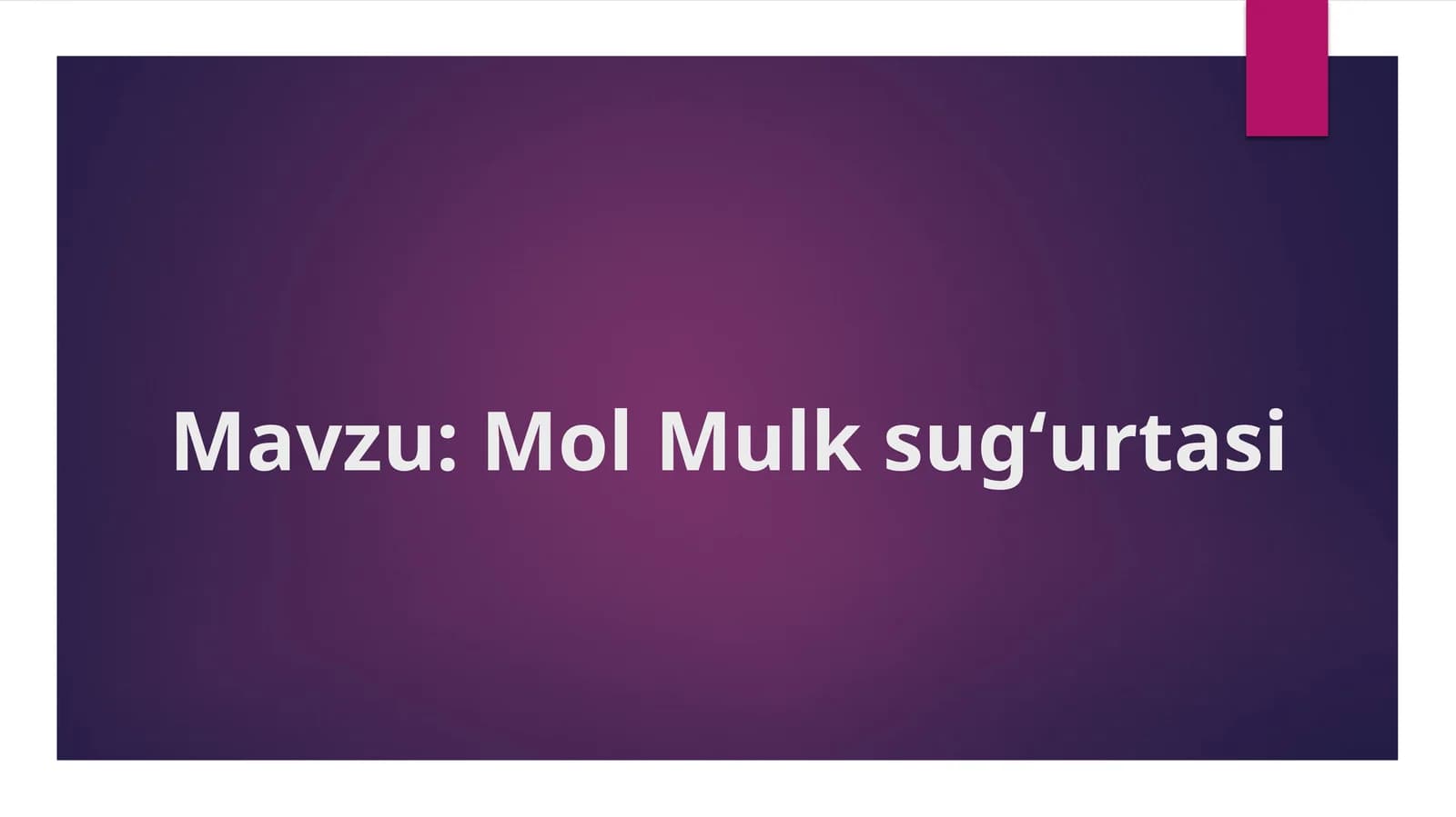 Mol Mulk sugʻurtasi