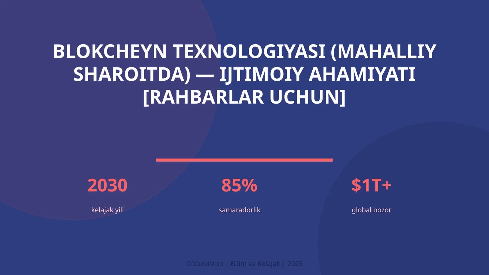 Blokcheyn Texnologiyasi (Mahalliy Sharoitda) - Ijtimoiy Ahamiyati [Rahbarlar Uchun]