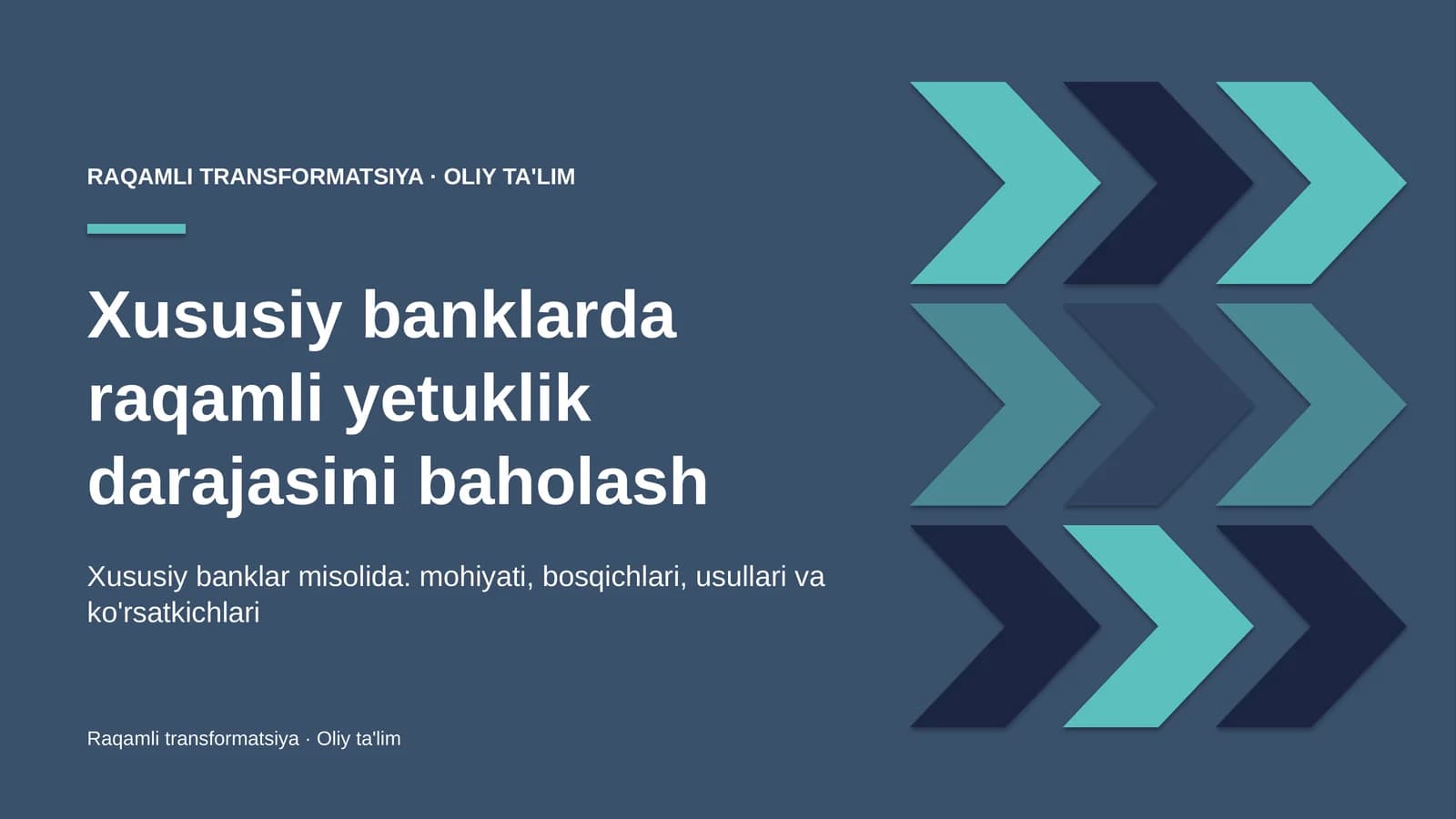 xususiy banklarda raqamli yetuklik darajasini baholash 2872