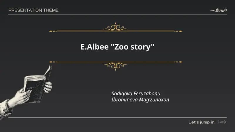 E.Albee "The Zoo Story"