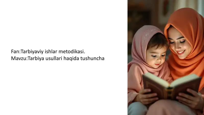 Tarbiyaviy ishlar metodikasi