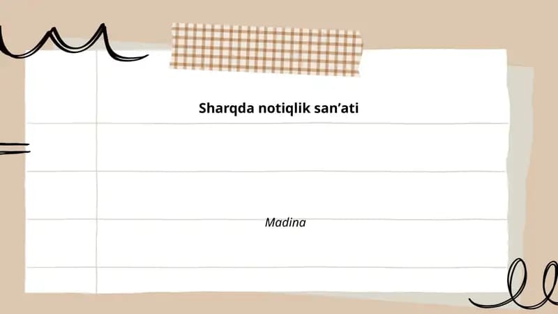 Sharqda notiqlik sanʼati