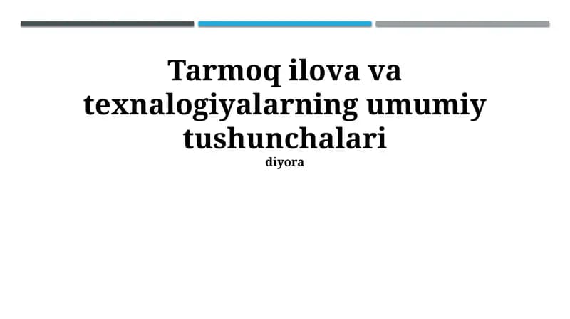 Kommutatsiya Texnologiyalari