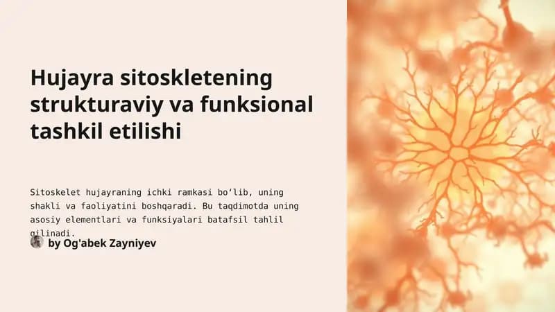 Sitoskeletning asosiy elementlari
