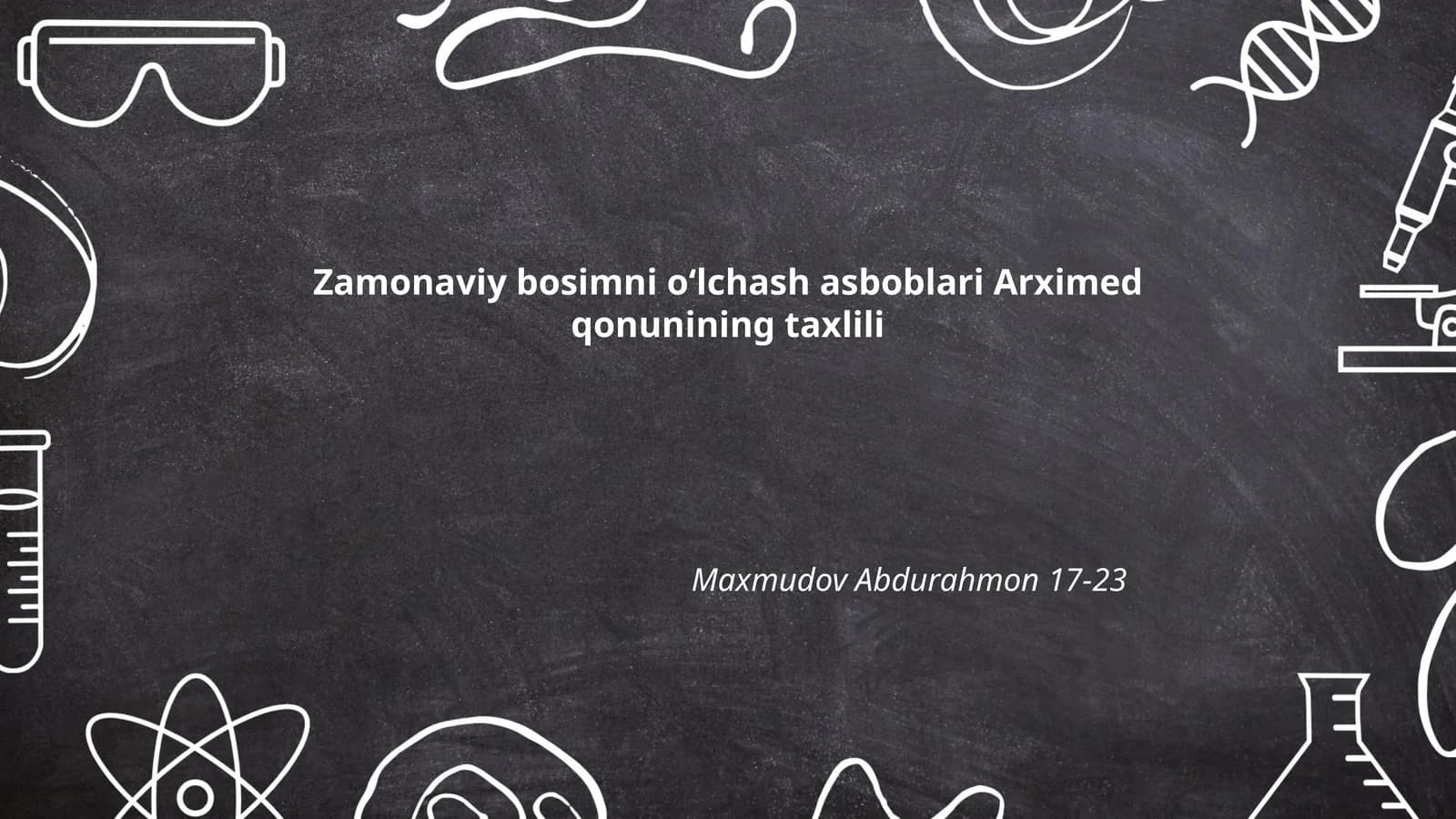 Zamonaviy bosimni oʻlchash asboblari Arximed qonunining taxlili
